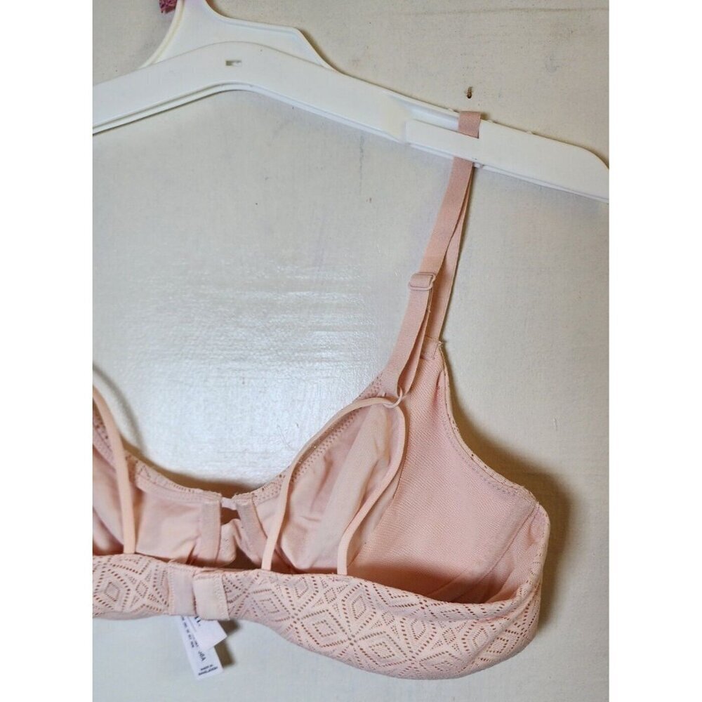 New Auden Women's Pink Underwire Sheer Sexy Bra Adjustable Straps Size 34A - Picture 2 of 5